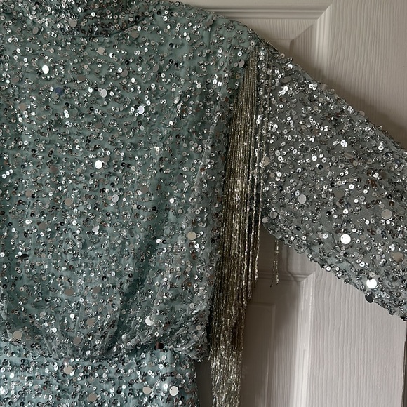 Nasty Gal Embellished Sequin Fringe Mini Dress NWT - Picture 17 of 17